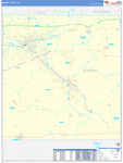 Elkhart County Wall Map Basic Style