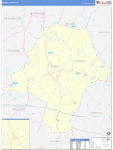 Emanuel County Wall Map Basic Style