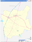 Emporia County Wall Map Basic Style