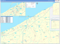 Erie County Wall Map Basic Style