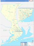 Escambia County Wall Map Basic Style
