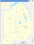 Evangeline County Wall Map Basic Style