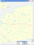Fannin County Wall Map Basic Style