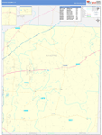 Fayette County Wall Map Basic Style