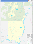 Ferry County Wall Map Basic Style