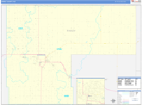 Finney County Wall Map Basic Style