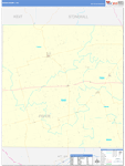 Fisher County Wall Map Basic Style