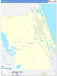 Flagler County Wall Map Basic Style