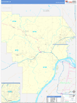 Floyd County Wall Map Basic Style