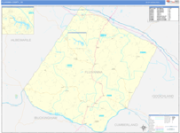 Fluvanna County Wall Map Basic Style