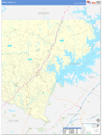 Forsyth County Wall Map Basic Style