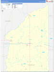Fountain County Wall Map Basic Style