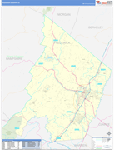 Frederick County Wall Map Basic Style