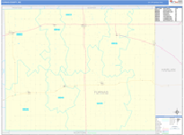 Furnas County Wall Map Basic Style