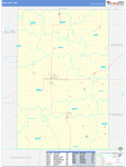 Gage County Wall Map Basic Style