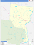 Gallia County Wall Map Basic Style