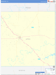 Garza County Wall Map Basic Style