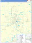 Genesee County Wall Map Basic Style
