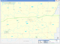 Genesee County Wall Map Basic Style