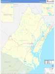 Georgetown County Wall Map Basic Style