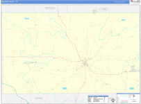 Gillespie County Wall Map Basic Style