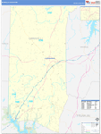 Granville County Wall Map Basic Style