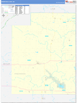 Greenwood County Wall Map Basic Style