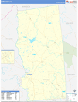 Grimes County Wall Map Basic Style