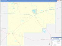 Guadalupe County Wall Map Basic Style