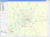Guilford County Wall Map Basic Style