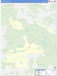 Gunnison County Wall Map Basic Style