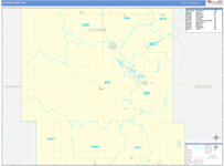 Guthrie County Wall Map Basic Style