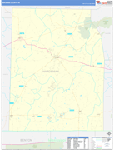 Hardeman County Wall Map Basic Style