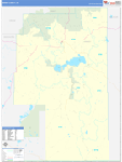 Harney County Wall Map Basic Style