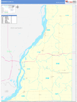 Henderson County Wall Map Basic Style