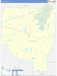 Henderson County Wall Map Basic Style