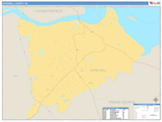 Hopewell County Wall Map Basic Style