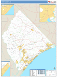 Horry County Wall Map Basic Style