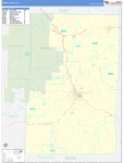 Howell County Wall Map Basic Style