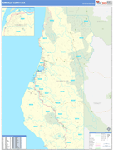 Humboldt County Wall Map Basic Style