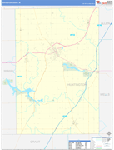 Huntington County Wall Map Basic Style
