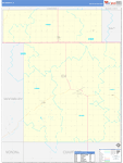 Ida County Wall Map Basic Style