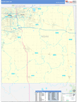 Ingham County Wall Map Basic Style