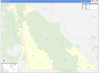 Inyo County Wall Map Basic Style