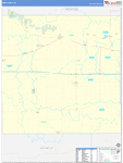 Iowa County Wall Map Basic Style