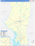 Iredell County Wall Map Basic Style