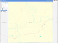 Irion County Wall Map Basic Style
