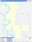 Issaquena County Wall Map Basic Style