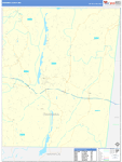Itawamba County Wall Map Basic Style