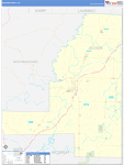 Jackson County Wall Map Basic Style